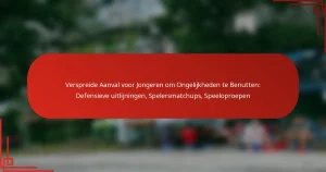 Verspreide Aanval voor Jongeren om Ongelijkheden te Benutten: Defensieve uitlijningen, Spelersmatchups, Speeloproepen